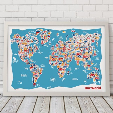 Weltkarte Poster
