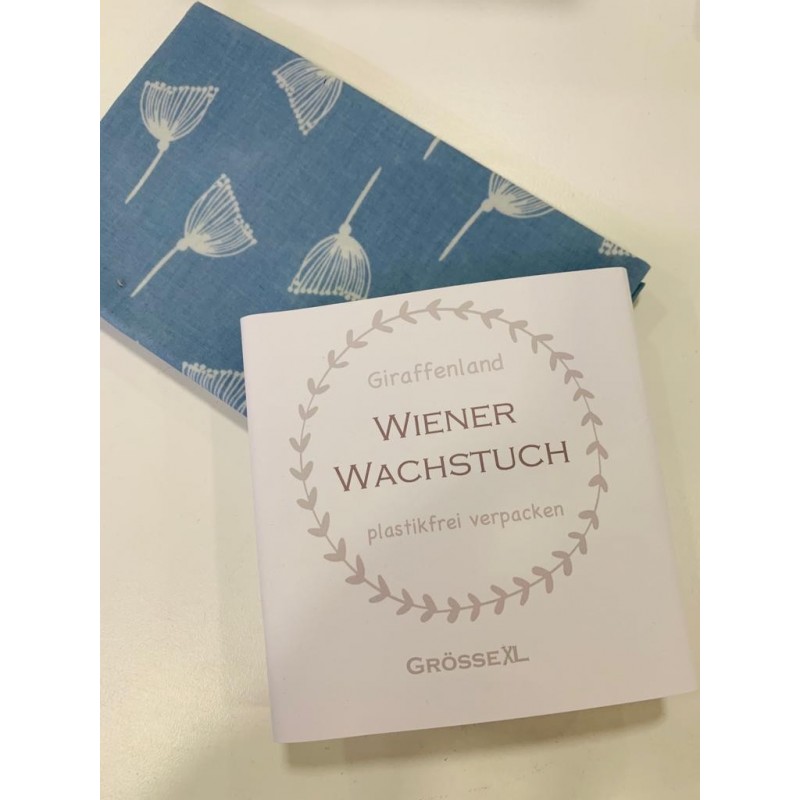 Wiener Wachstuch Gr. XL Pusteblume blau