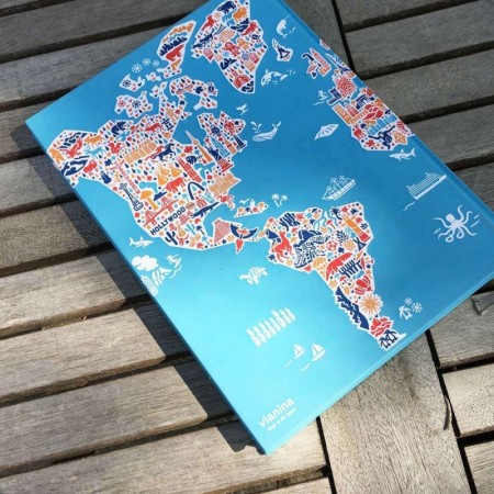 Weltkarte Notizbuch