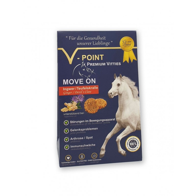 MOVE ON – Ingwer/Teufelskralle – Premium Vitties für Pferde