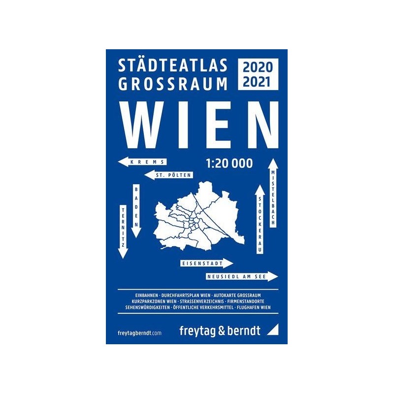 Wien Großraum Städteatlas 2020/21, Stadtplan 1:20.000